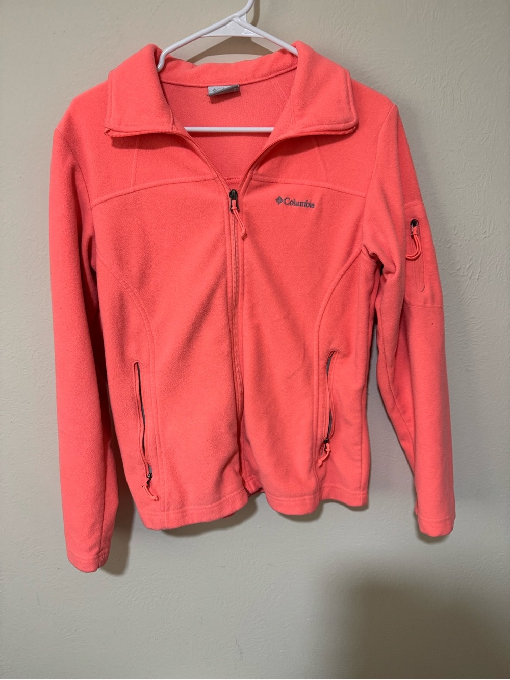 Columbia Coral Pink Full-Zip Fleece Jacket